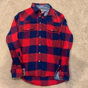 Jacks Girlfriend-Women’s BEA Red/Navy Flannel Sz S